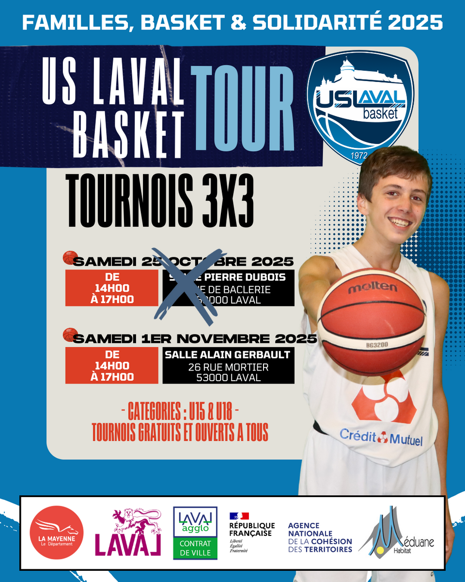 US LAVAL BASKET TOUR – TOURNOIS 3x3