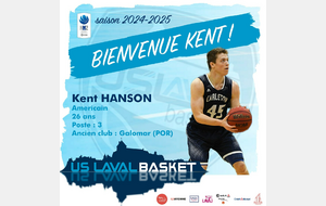 Kent HANSON s'engage avec l'US Laval !