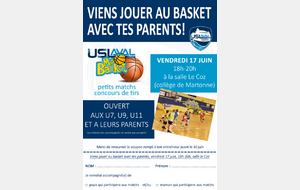 Viens jouer au basket avec tes parents