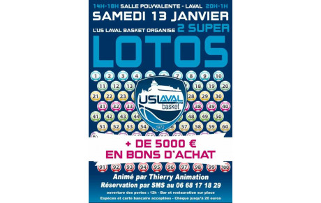 L'US LAVAL BASKET organise son traditionnel loto