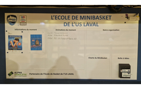 L'US Laval se dote d'un nouveau panneau mini basket